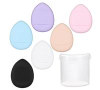 Set di 6 spugne in polvere umide e secche per il trucco, punta idrofila, spugna per trucco multicolore per gli occhi delle donne