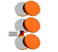 Set di 6 spugne per lucidatura, 180 mm, con velcro, in diversi gradi di durezza e dimensioni di set di spugne per lucidatrici, per lucidatrici, lucidatrici, set da 180 mm