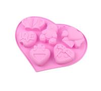 Set di 6 stampi da forno in silicone a forma di orsetto a forma di cuore, per mousse, gelati, cioccolato, dessert, utensili da cucina, per San Valentino