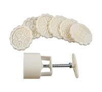 Set di 6 stampi per biscotti a forma di luna cinese, metà autunno, decorazione per pasta frolla e pasta frolla, stampo per torte, stampi per dolci