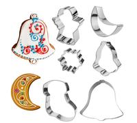 Set di 6 stampi per biscotti in acciaio inox, a forma di angelo natalizio, antiaderenti, per fondente e cokkie, forme festive, set professionale per pane, formaggi, panini, pasticcini