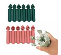 Set di 6 stampi per cubetti di ghiaccio per alimenti piccoli (lunghi, mini) con coperchio e bastoncini, senza BPA, in silicone, per cubetti di ghiaccio, per supposte (verde e rosa)