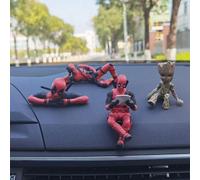 Set di 6 statuette da collezione di Deadpool - in PVC, colori misti, decorazione per auto e scrivania, statuette e statue decorative degli Avengers, decorazione per la casa, regalo di Natale 6 pezzi,3