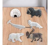 Set di 6 Statuette di Animali Artificiali per Decorare Una Torta O Una Festa