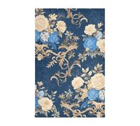 Set di 6 strofinacci da cucina con fiori romantici blu e bianchi, 71,1 x 45,7 cm