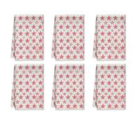 Set di 6 strofinacci da cucina con stelle, motivo a pois e strisce, per l'estate, riutilizzabili, per cucinare, lavare i piatti, regalo per uso quotidiano, 40,6 x 61 cm