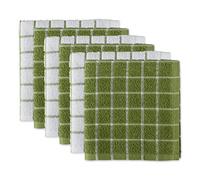 Set di 6 strofinacci da cucina DII Antique Green Combo Windowpane