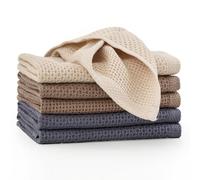 Set di 6 Strofinacci da Cucina in Cotone 33 x 33 cm Stracci Cucina per la Pulizia e l'Asciugatura delle stoviglie Canovacci Cucina Waffle Asciughini Cucina Straccio per Lavatrice Asciugamani