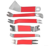 Set di 6 strumenti a leva in acciaio inossidabile per pannelli delle portiere dell'auto, per smontaggio e riparazione interni (sacchetto di plastica rosso)