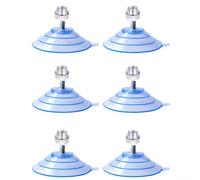 Set di 6 supporti a ventosa trasparenti per un facile montaggio a parete su superfici non porose