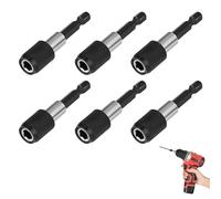 Set di 6 supporti magnetici da 1/4" (60 mm) a sgancio rapido, magnetico, per Makita Metabo Bosch e Dewalt