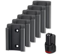 Set di 6 supporti per batteria per Bosch 12 V, supporto da parete verticale per batterie GBA Pro, colore: Blu