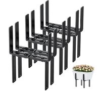 Set di 6 supporti per fioriere a forma di H, supporti per vasi da balcone senza fori Adatti per ringhiere da balcone da 1,5 a 32 cm e fioriere da 15 a 23 cm, supporto per fioriere per ringhiere