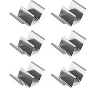 Set di 6 supporti per tacos in acciaio inox con manico, ogni scaffale può contenere fino a 2 tacos, forno, grill e lavastoviglie (set da 6)