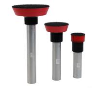 Set di 6 supporti per tamponi di lucidatura con adattatori in acciaio inox da 75 mm, 100 mm, 140 mm e cuscinetti abrasivi da 2,5 cm, 5 cm, 7,6 cm, per lucidatura di legno, metallo, pietra