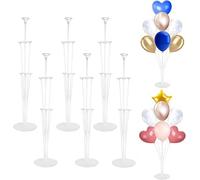 Set di 6 supporti riutilizzabili per palloncini, trasparenti, altezza 70 cm, per centrotavola da tavolo, decorazioni per compleanni e matrimoni
