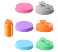 Set di 6 Tappi per Lattine Bibite, Tappo in Silicone per Lattine di Soda e Birra, Anti-Perdita e Facile da Pulire, Protezione Ideale per Bevande e Birra