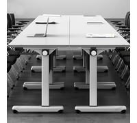 Set di 6 tavoli da conferenza pieghevoli, mobili per seminari, con ruote bloccabili, altezza regolabile, per ufficio e sale riunioni, design salvaspazio