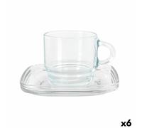 Set di 6 Tazze con Piatto LAV Cozy 90 ml [6 Unità]