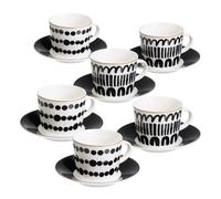 Set di 6 tazze in ceramica Lyne da 100 ml