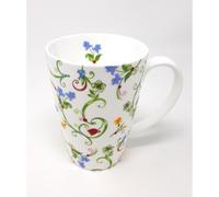 Set Di 6 Tazze Jumbo FLEURETTE Per 500Ml Bianco Fiori Porcellana TeaLogic