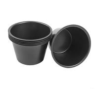 Set di 6 tazze per budino a forma di acciaio al carbonio, per cuocere budini, crostate, popover, muffin, cupcake, in piccoli forni da banco (200 ml)