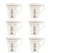 Set Di 6 Tazze ROYAL NUTCRACKER Nussknacker Per 275Ml Porcellana In GB Easy Life