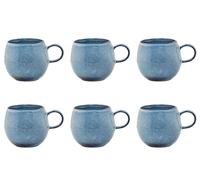 Set Di 6 Tazze SANDRINE Blu Per 500Ml H. 9Cm Ceramica Bloomingville