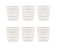 Set Di 6 Tazze Senza Manico Watercolour Stripes 300ml Bastion Collections