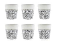 Set Di 6 Tazze Senza Manico WILD FLOWER TITANE 300ml Bastion Collections