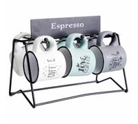 Set di 6 tazzine da caffè espresso con supporto