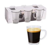 SET DI 6 TAZZINE DA CAFFÈ IN VETRO DA 70 ML