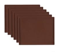 Set di 6 teglie da forno in silicone con bordi rialzati e antiaderenti, progettate per disidratatori e forni, compatibili con asciugatrici Cosori (marrone)