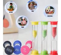 Set di 6 timer a clessidra - 30 secondi, 1, 2, 3, 4, 5, 10 minuti - regalo creativo da scrivania per adolescenti e adulti - strumento di gestione del tempo, sollievo dallo stress, ADHD, aiuto alla con