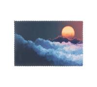 Set di 6 tovagliette all'alba sfumata, protezioni per cucina ristorante, 30,5 x 45,7 cm, tovagliette decorative per banchetti e hotel