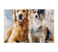 Set di 6 tovagliette all'americana, motivo: Labrador Berger Allemand, 30,5 x 45,7 cm, antiscivolo, resistenti al calore, per tavolo da cucina