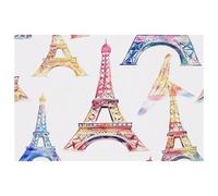 Set di 6 tovagliette colorate con torri di Parigi, per tavoli da pranzo, 30,5 x 45,7 cm, antiscivolo, resistenti al calore, tovagliette da cucina