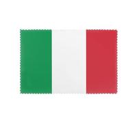 Set di 6 tovagliette con bandiera italiana per tavolo da pranzo, impermeabili, facili da pulire, resistenti al calore, antiscivolo, adatte per uso interno ed esterno, 45,7 x 30,5 cm