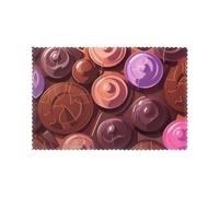 Set di 6 tovagliette con motivo a copertura color cioccolato, 30,5 x 45,7 cm, per feste, cucina, sala da pranzo