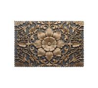 Set di 6 tovagliette con motivo floreale color bronzo, 30,5 x 45,7 cm, per feste, cucina, sala da pranzo