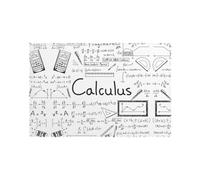 Set di 6 tovagliette con stampa matematica geometrica geek calcolo, resistenti al calore, per cucina/pranzo/festa/attività all'aperto, lavabili