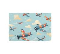 Set di 6 tovagliette da 30,5 x 45,7 cm con stampa di aerei della guerra mondiale YYHHAOFA - spesse, robuste, per sala da pranzo, cucina, hotel, casa e decorazioni per banchetti
