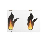 Set di 6 tovagliette da 30,5 x 45,7 cm, con stampa YYHHAOFA Flame Burning in The Darkness, spesse, robuste, per sala da pranzo, cucina, hotel, casa e banchetti