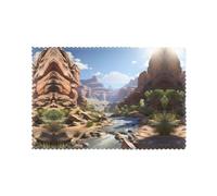 Set di 6 tovagliette da 30,5 x 45,7 cm con stampe YYHHAOFA Grand Canyon, spesse, robuste, per sala da pranzo, cucina, hotel, casa e decorazioni per banchetti