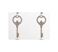 Set di 6 tovagliette da 30,5 x 45,7 cm YYHHAOFA Exquisite Castle Keys Stampe - Spesse, robuste, per sala da pranzo, cucina, hotel, casa e decorazioni per banchetti