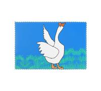 Set di 6 tovagliette da 30,5 x 45,7 cm YYHHAOFA White Goose Spread its Wings Stampe - Spesse, robuste, per sala da pranzo, cucina, hotel, casa e decorazioni per banchetti