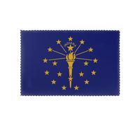 Set di 6 tovagliette da tavolo da pranzo con stampa bandiera dell'Indiana, resistenti al calore, per la decorazione della casa