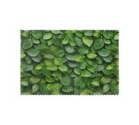 Set di 6 tovagliette da tavolo da pranzo con stampa moderna con foglie verdi resistenti al calore, per la decorazione della casa