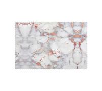 Set di 6 tovagliette in marmo color oro rosa, lavabili, eleganti e durevoli, per tavolo da pranzo, 30,5 x 45,7 cm