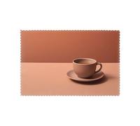 Set di 6 tovagliette in tinta unita color caffè, 30,5 x 45,7 cm, per feste, cucina, sala da pranzo, decorazione